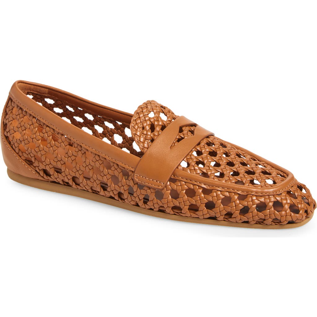 Stuart Weitzman Thea Loafer - Brown In Hazel Woven