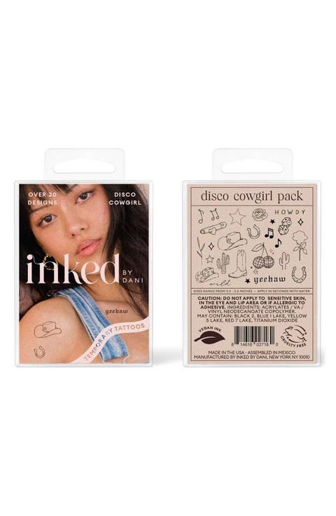 Disco Cowgirl Temporary Tattoos