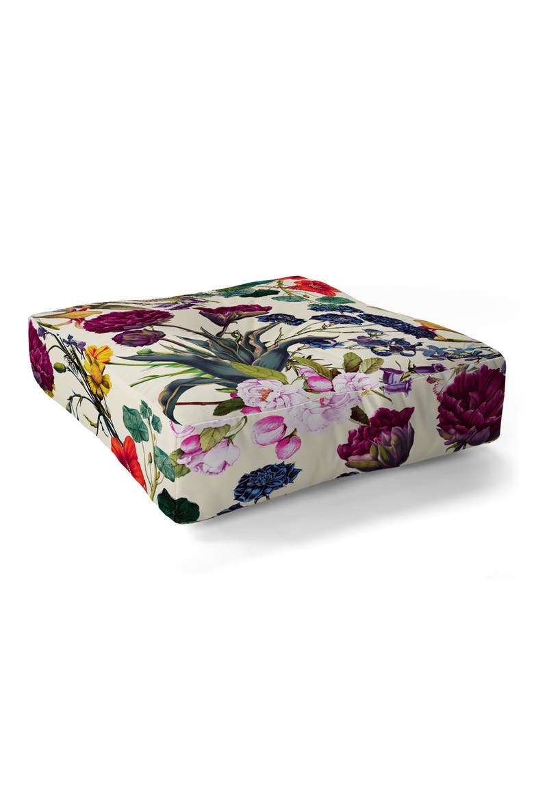 Burcu Korkmazyurek Magical Garden Floor Pillow, Main, color, MULTI