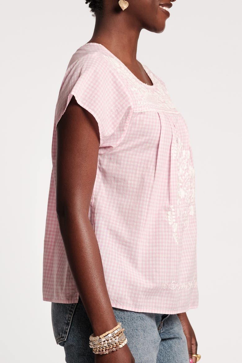 Camila Top Gingham, Alternate, color, Pink/Oyster