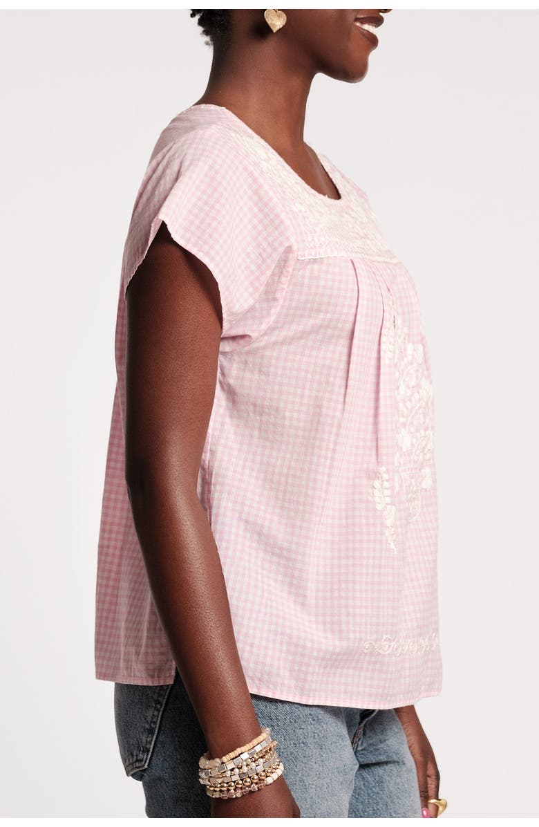 Frances Valentine Camila Top Gingham, Alternate, color, Pink/Oyster