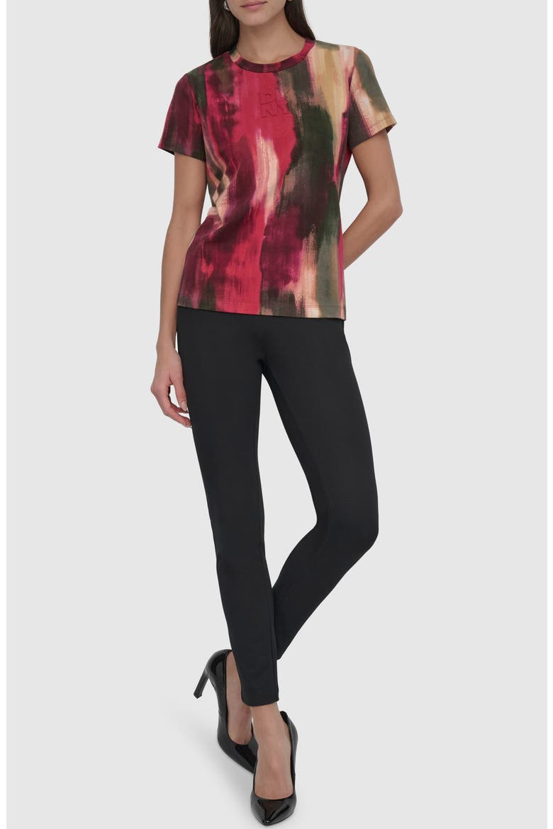 Allover Print T-Shirt, Alternate, color, JUNE BRUSH STROKE