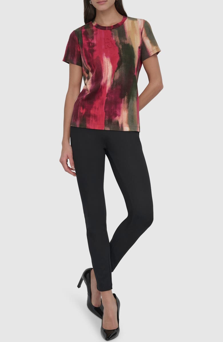 DKNY Allover Print T-Shirt, Alternate, color, June Brush Stroke