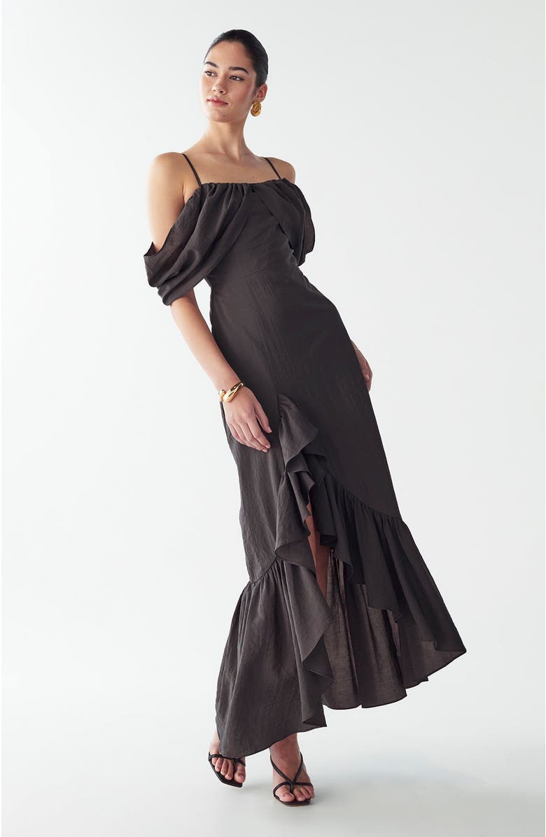ST MRLO Shelly Maxi Dress, Alternate, color, Charcoal Grey