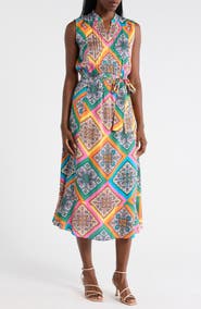 Elie Tahari The Phoebe Stretch Silk Midi Dress