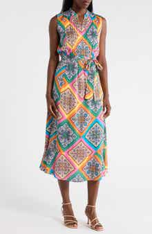 Elie Tahari The Phoebe Stretch Silk Midi Dress