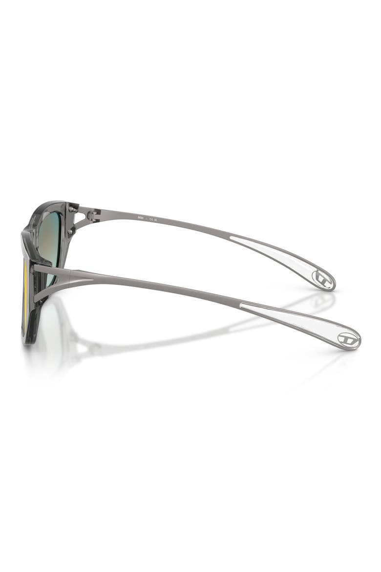 DL2006 54mm Gradient Square Sunglasses, Alternate, color, TRANSPARENT GREY / GREEN
