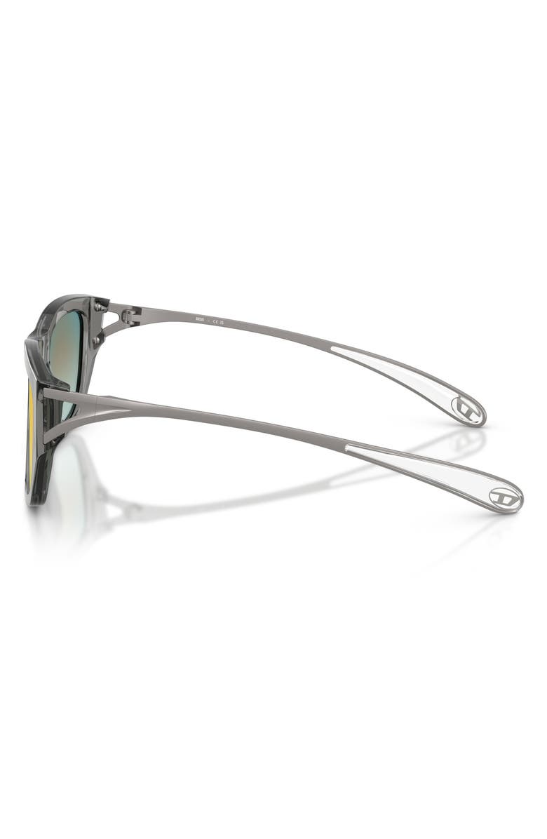 DIESEL<sup>®</sup> DL2006 54mm Gradient Square Sunglasses, Alternate, color, Transparent Grey / Green