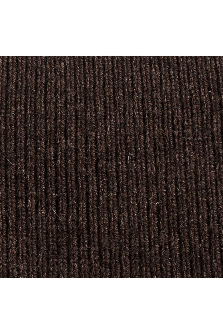 Knitted Wool-Yak Mock-Neck Vest, Alternate, color, DARK BROWN
