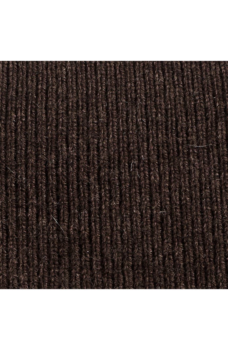 COS Knitted Wool-Yak Mock-Neck Vest, Alternate, color, Dark Brown