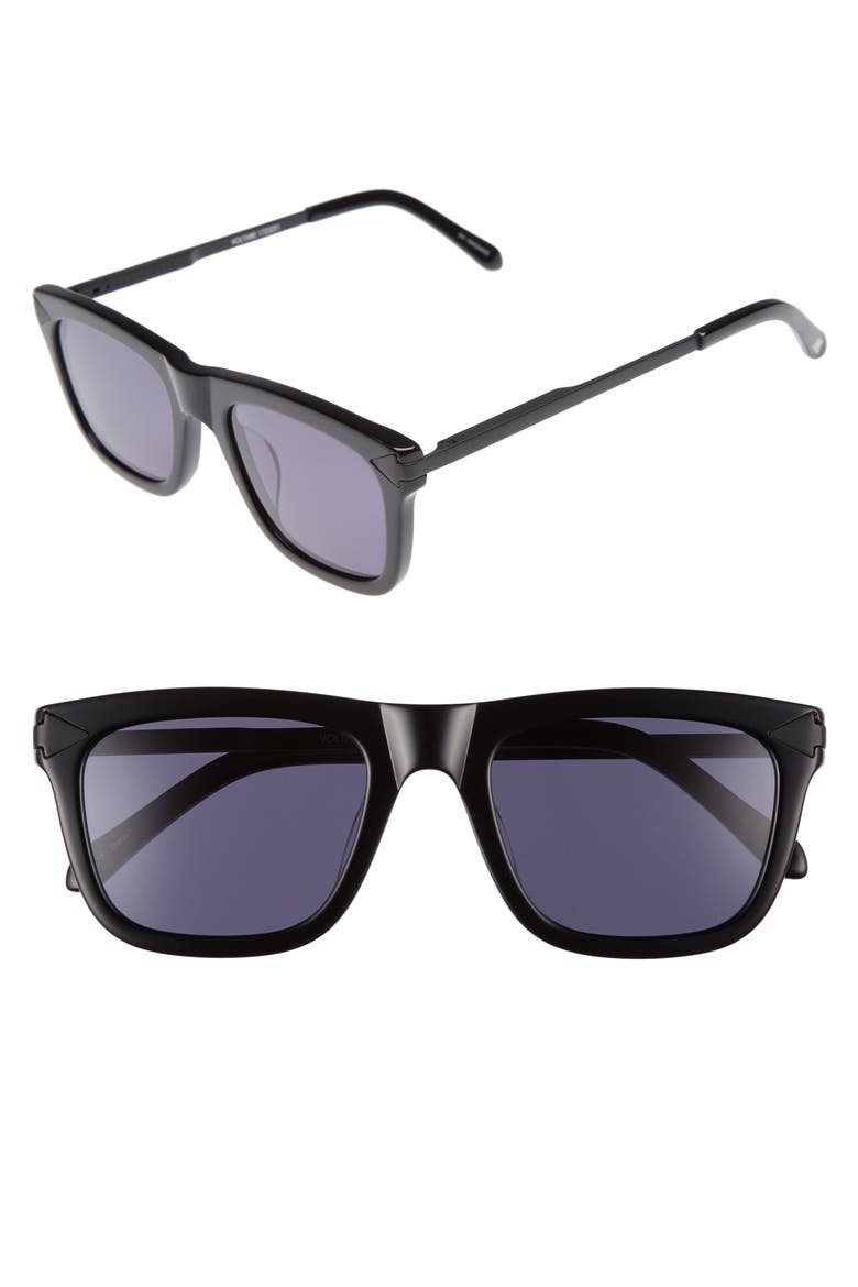 x Monumental Voltaire 51mm Polarized Sunglasses, Main, color, BLACK