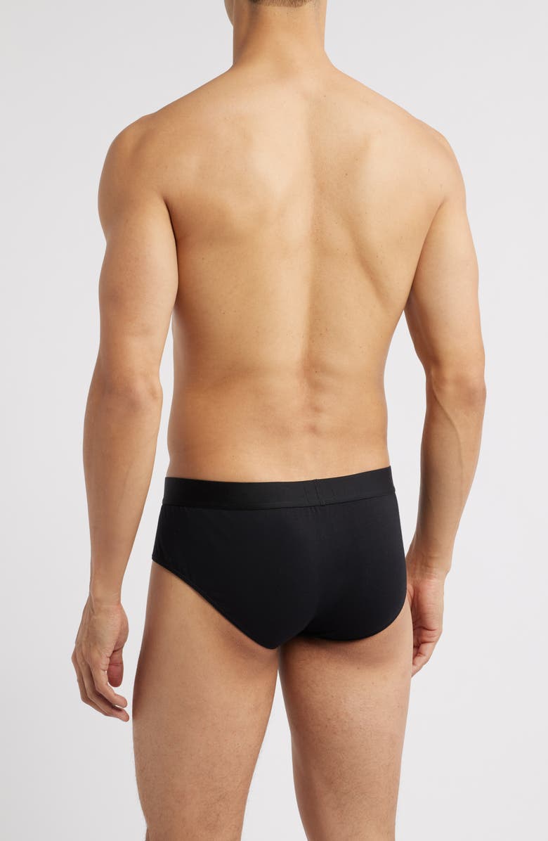 BOSS 3-Pack ONE Stretch Cotton Briefs, Alternate, color, Black