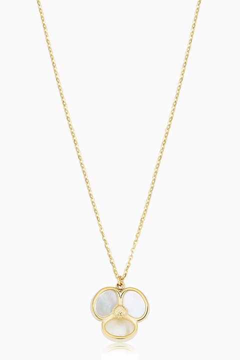 14K Yellow Gold Petals of Pearl Necklace