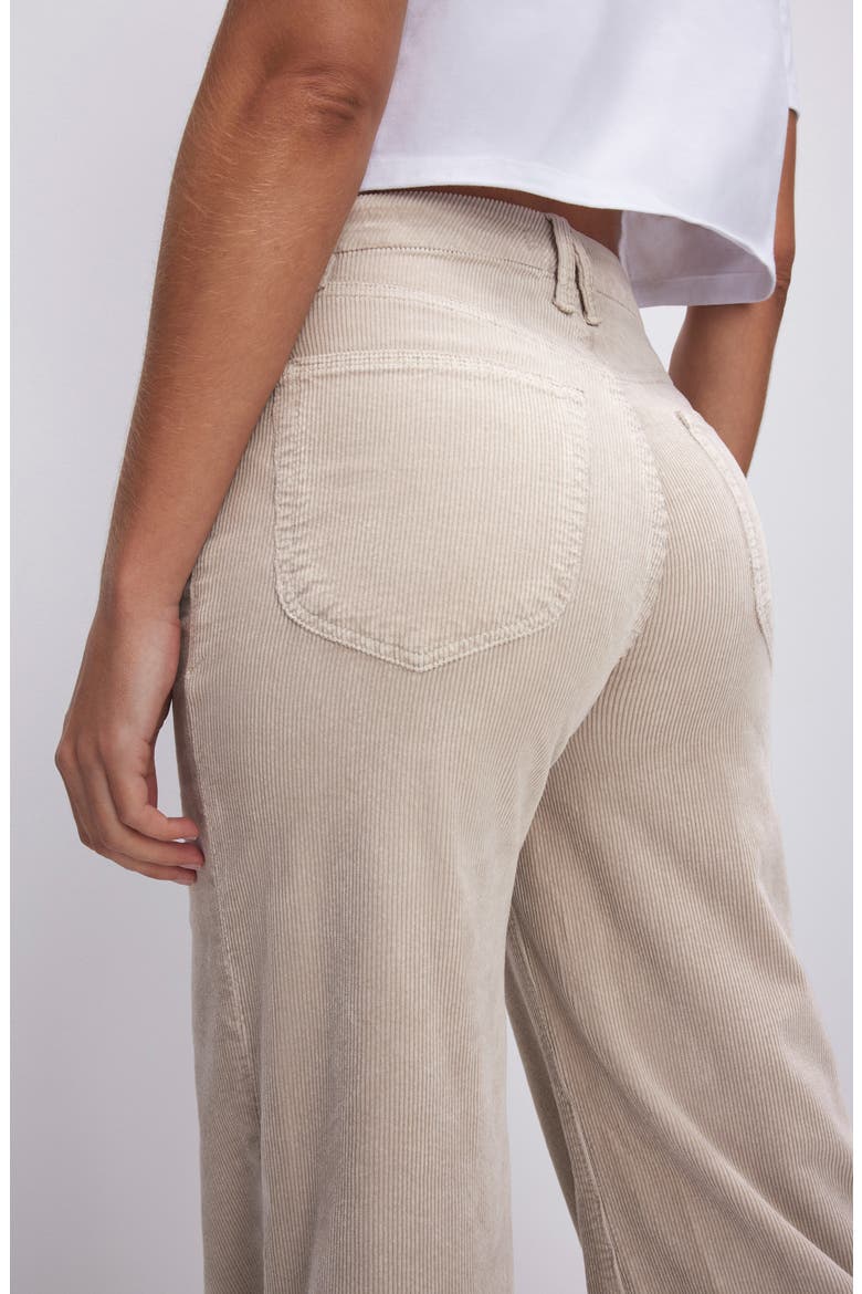 Good Waist Corduroy Wide Leg Palazzo Pants, Alternate, color, BONE001