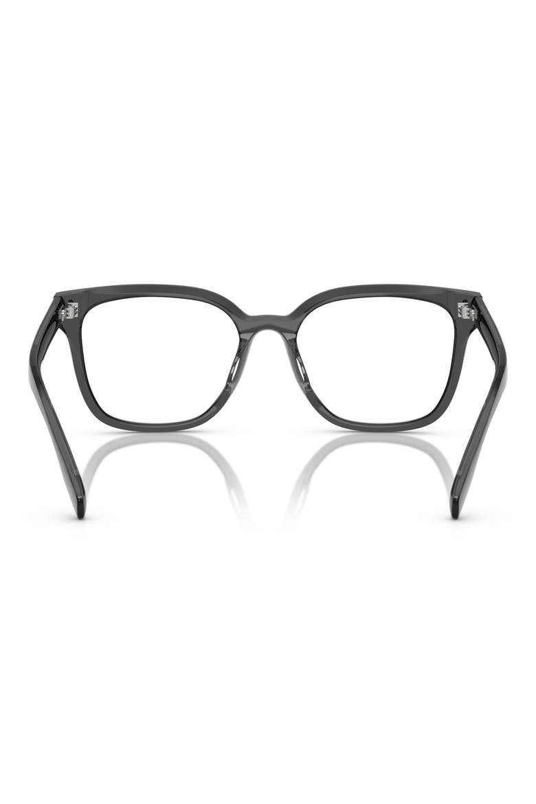 55mm Square Optical Glasses, Alternate, color, SHINY BLACK