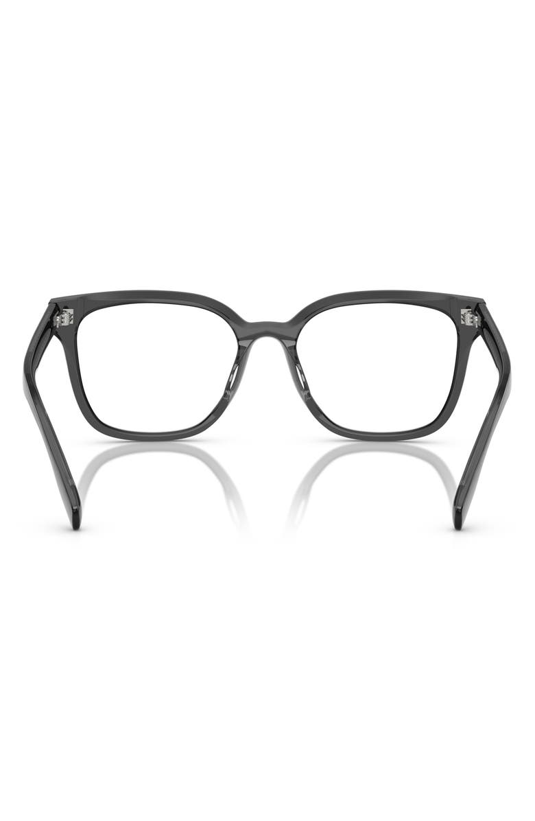 Tory Burch 53mm Square Optical Glasses, Alternate, color, Black
