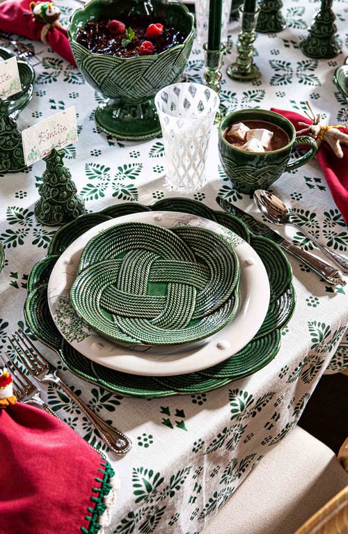 Juliska Le Panier Mystic Knot Dessert/salad Plate In Green
