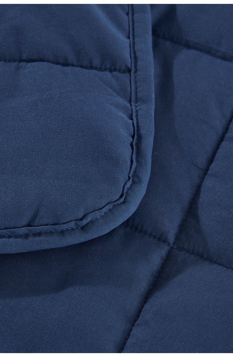 BON VOYAGE 5lb. Navy Microfiber Weighted Travel Throw, Alternate, color, 