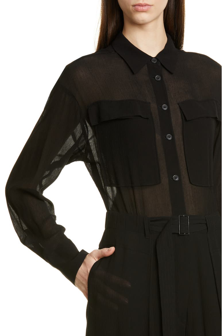 Crinkle Jumpsuit, Alternate, color, BLACK