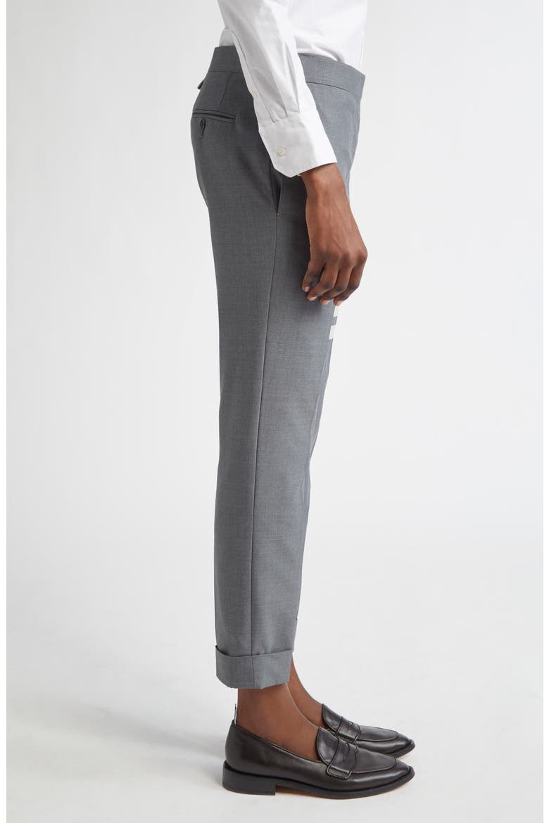 4-Bar Wool Crop Skinny Pants, Alternate, color, MED GREY