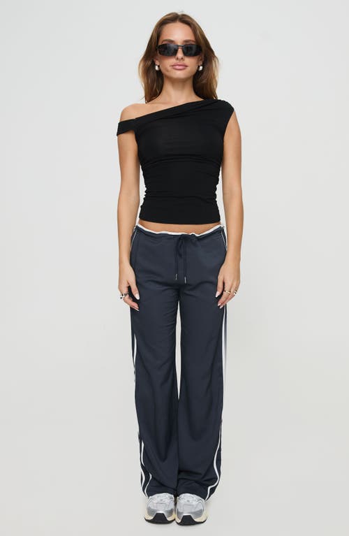 Princess Polly Maranie Stripe Track Pants In Navy