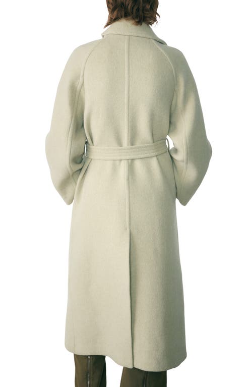 MANGO MANGO BELTED OVERSIZE WOOL BLEND COAT 