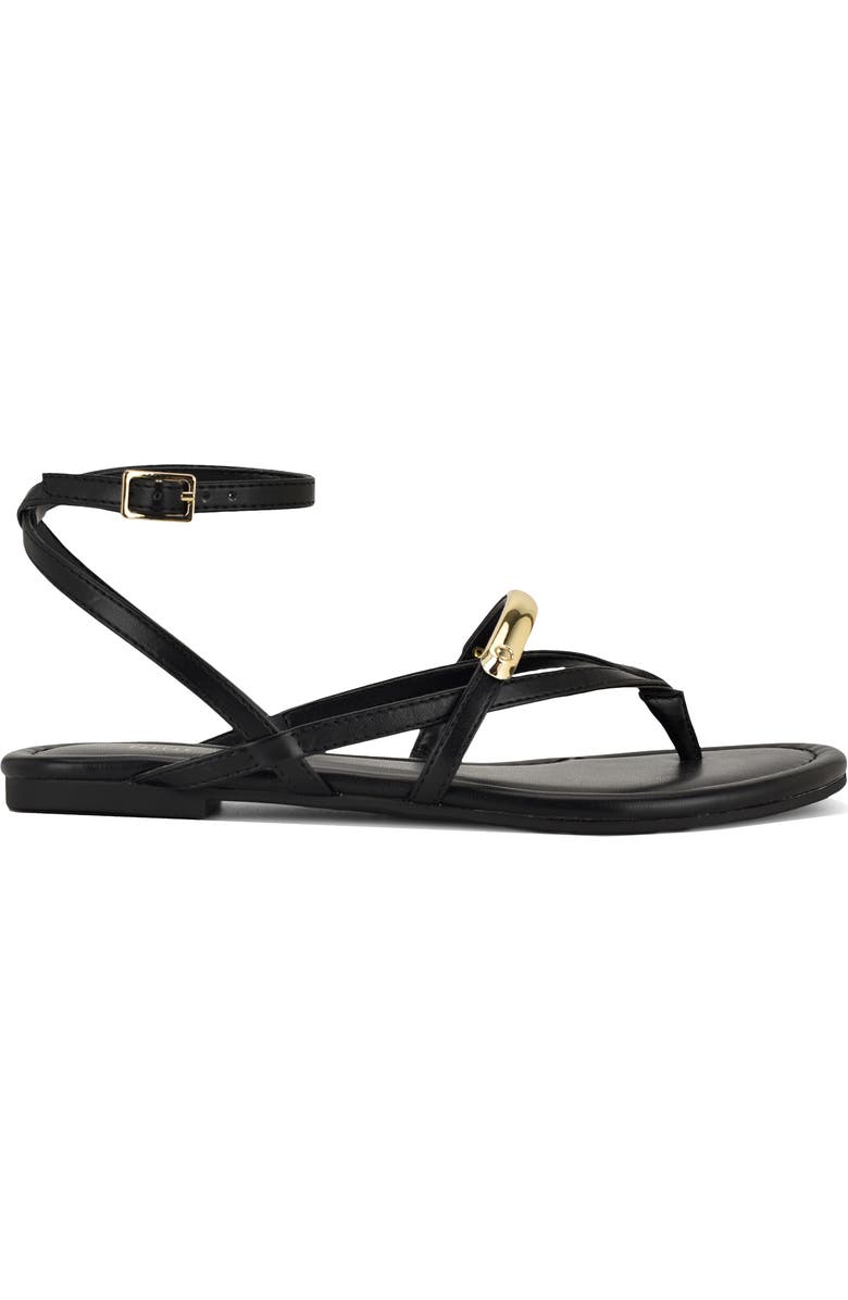 Nine West Bretta Ankle Strap Sandal, Alternate, color, Black