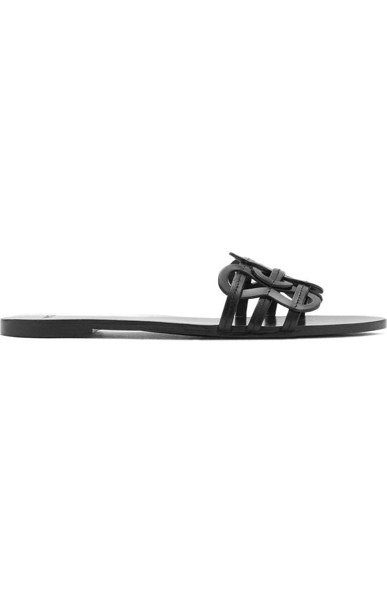 MANGO Slide Sandal, Alternate, color, Black