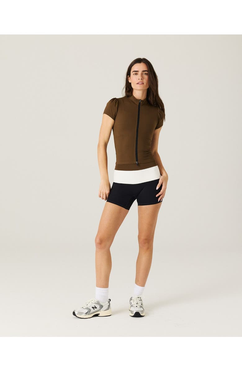 Daughter Lessons Contour Cap Sleeve Jacket, Main, color, Brown