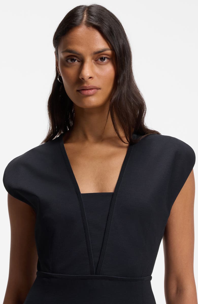 BOSS Stretch Knit Dress, Alternate, color, Sky Captain