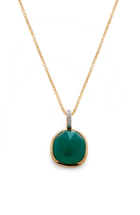 Siren Green Onyx Pendant Necklace