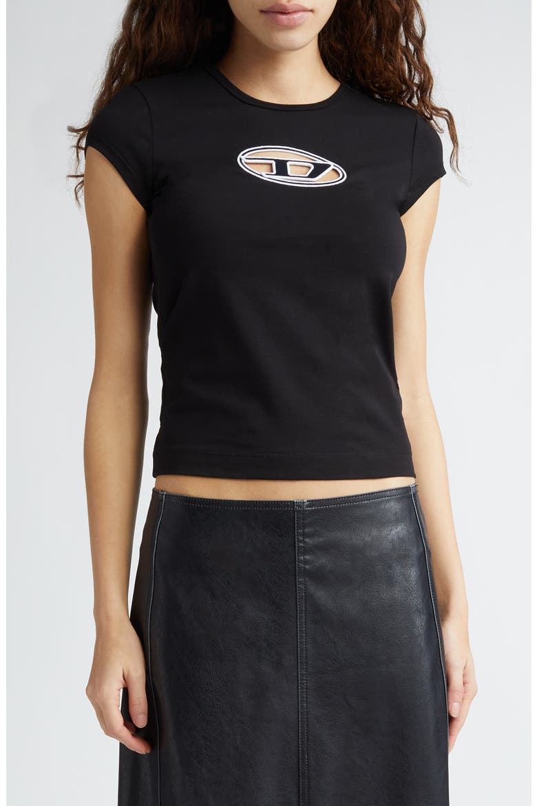 T-Angie Embroidered Logo Cutout T-Shirt (Women) | Nordstrom