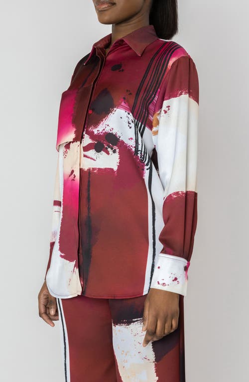 Israella Kobla Andraya Button-up Shirt In Red Print