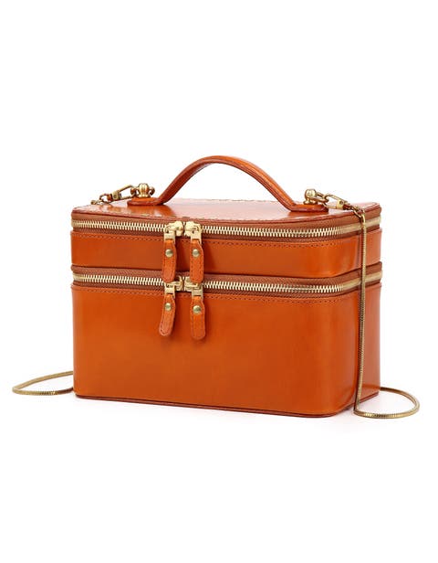 Ixia Genuine Leather Vanity Mini Trunk