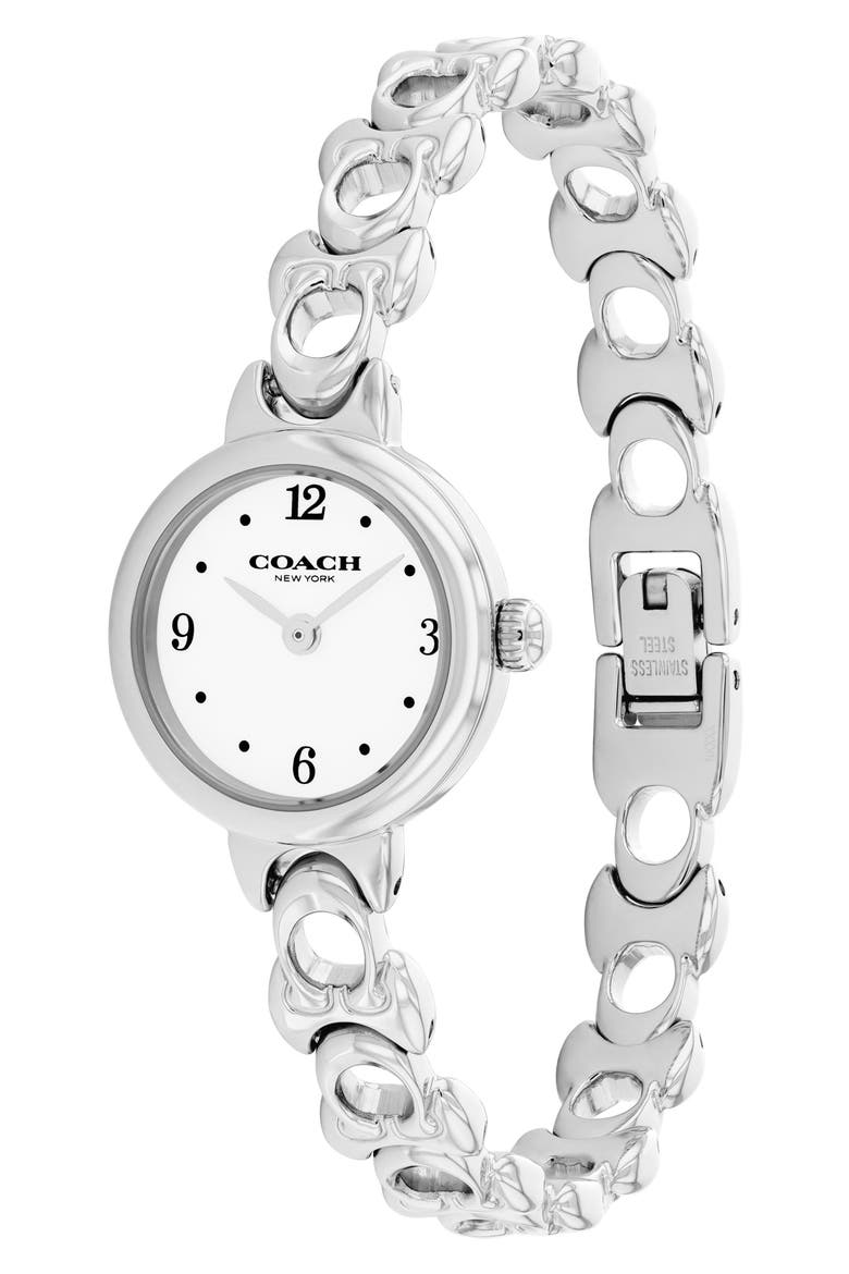 Iris Bracelet Watch, 22.5mm, Alternate, color, SILVER