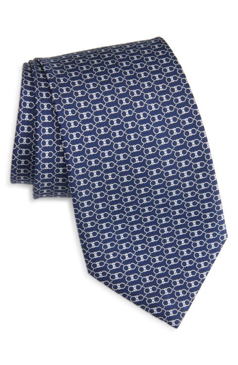 Zoe Gancini Print Silk Tie