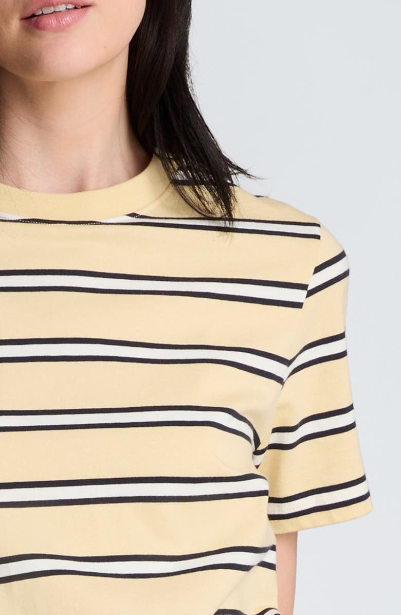Kenneth Cole Stripe Heavyweight T-Shirt, Alternate, color, Pastel Yellow Multi