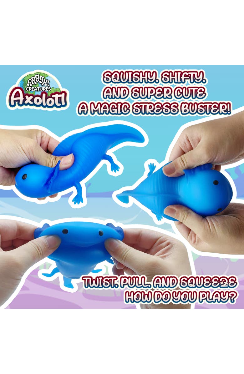 Power Your Fun Squishy Axolotl Stress Toy Version 2, Alternate, color, Blue