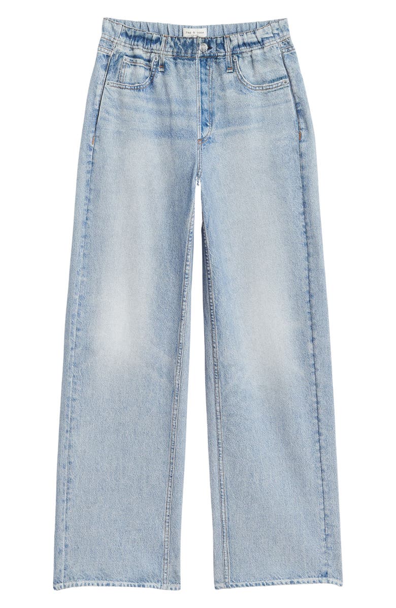 rag & bone rb Miramar Wide Leg Cotton Terry Sweatpant Jeans, Alternate, color, Tulip
