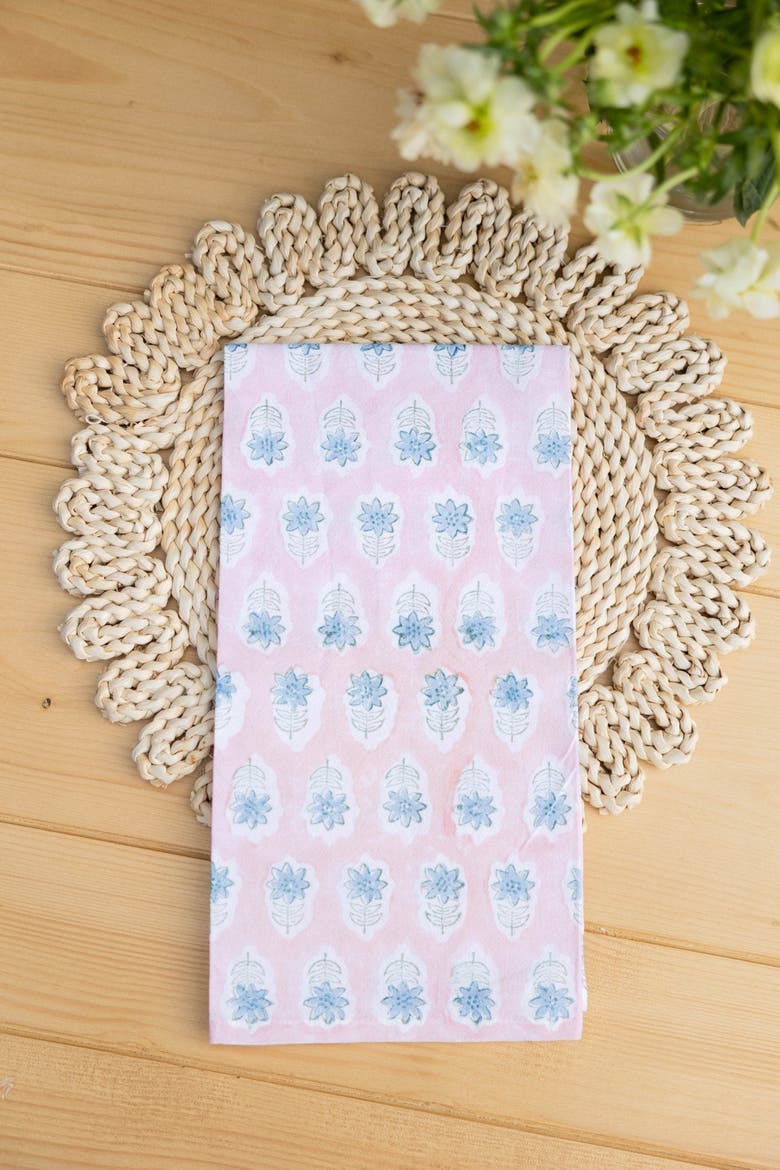 Tea Towel Set - Lily Rose & Stripe Sage, Alternate, color, Sage
