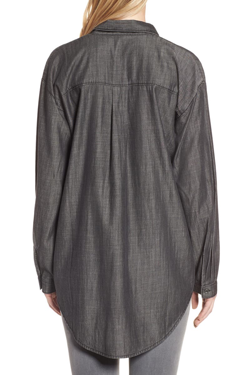 Eileen Fisher Tencel<sup>®</sup> Lyocell & Organic Cotton Tunic Shirt, Alternate, color,