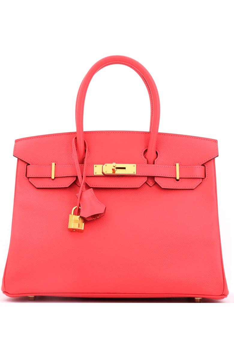 Pre-Owned Hermes Birkin Handbag Red Epsom with Gold Hardware 30, Main, color, Rouge Pivoine