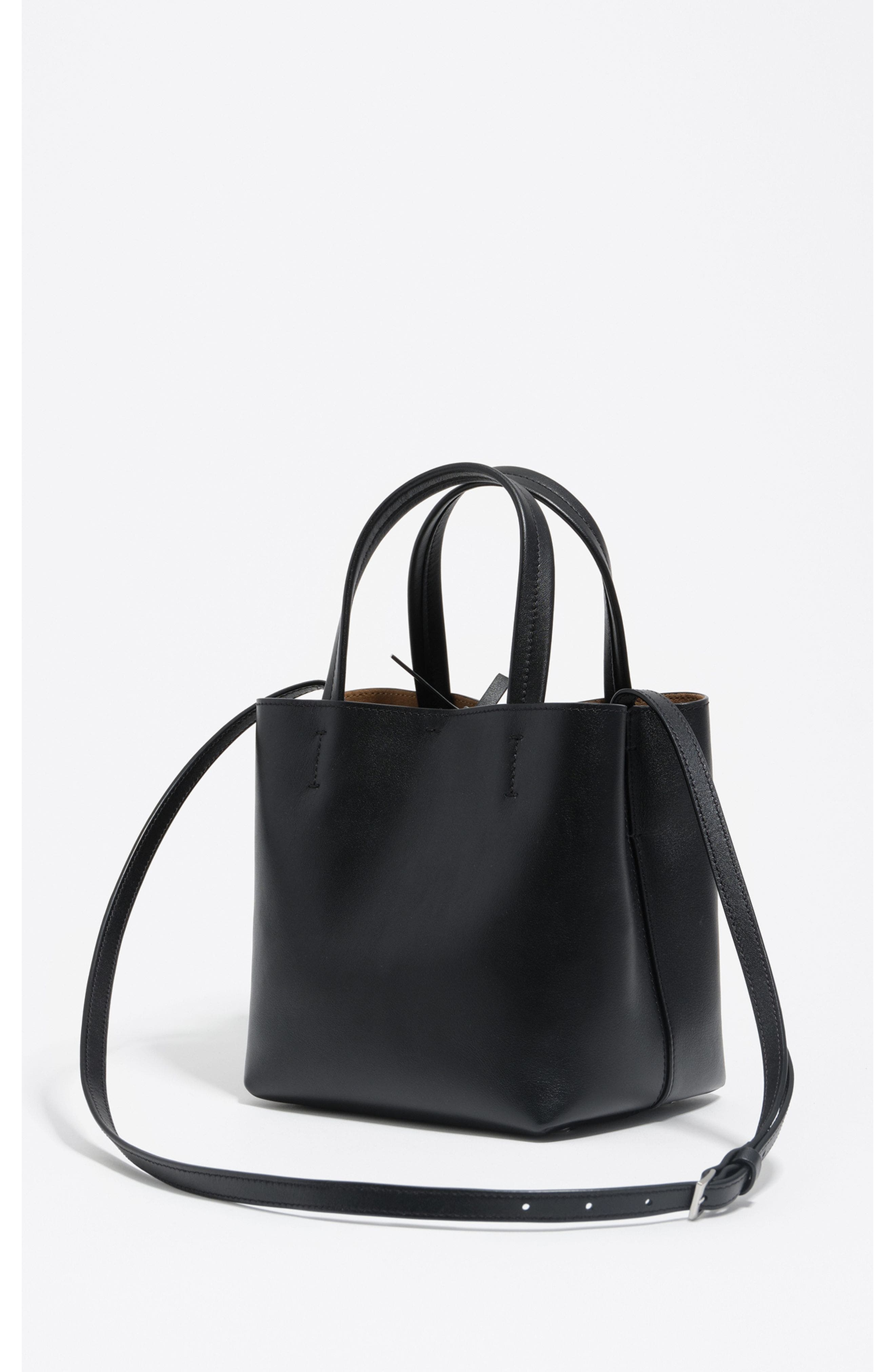 Bimba y Lola Small Leather Chihuahua Bag, Alternate, color, Black