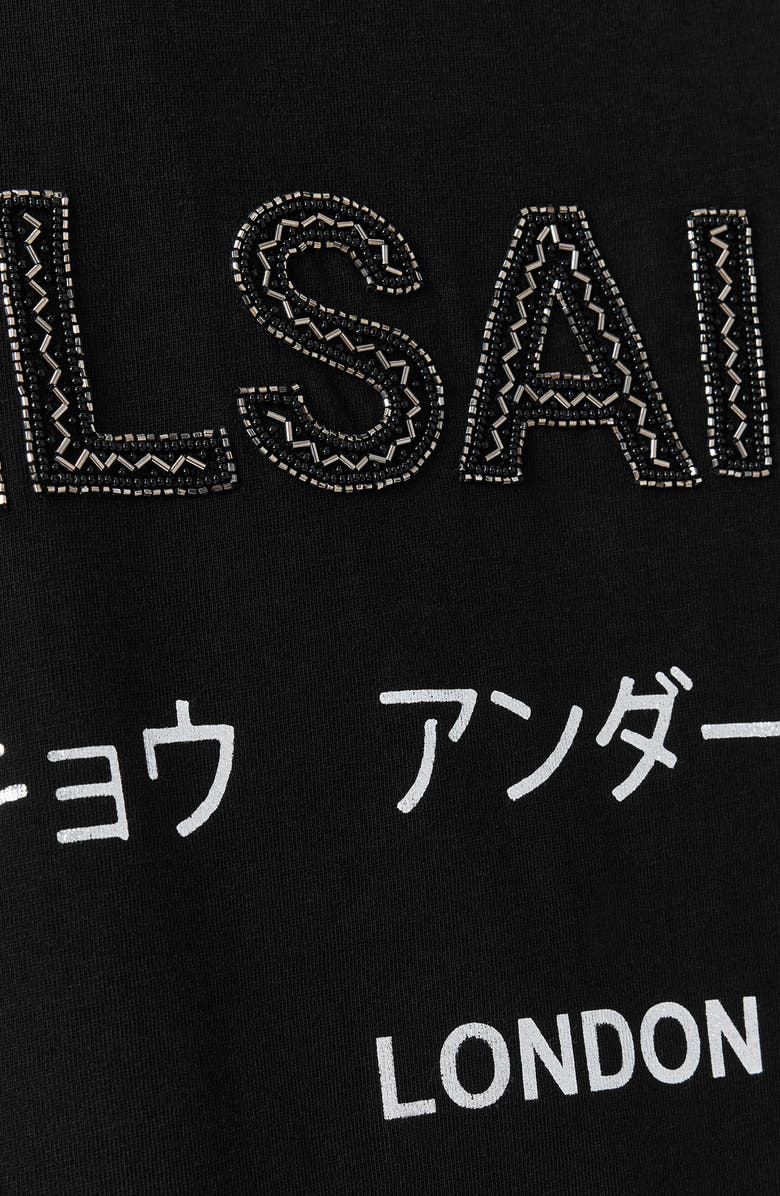 AllSaints Under Amelie Oversize Cotton Graphic T-Shirt, Alternate, color,