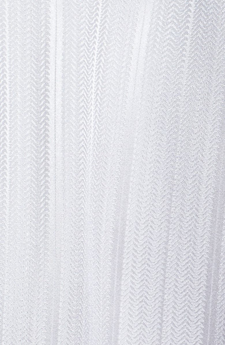 Majestic International Herringbone Stripe Silk Robe, Alternate, color, Silver