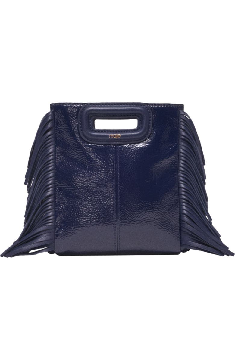 maje Naplak leather M Mini bag, Main, color, Navy