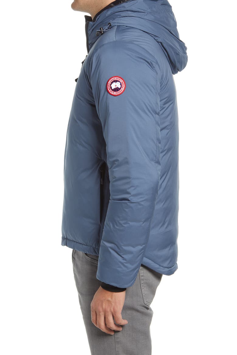Lodge Packable Windproof 750 Fill Power Down Hooded Jacket, Alternate, color, OZONE BLUE