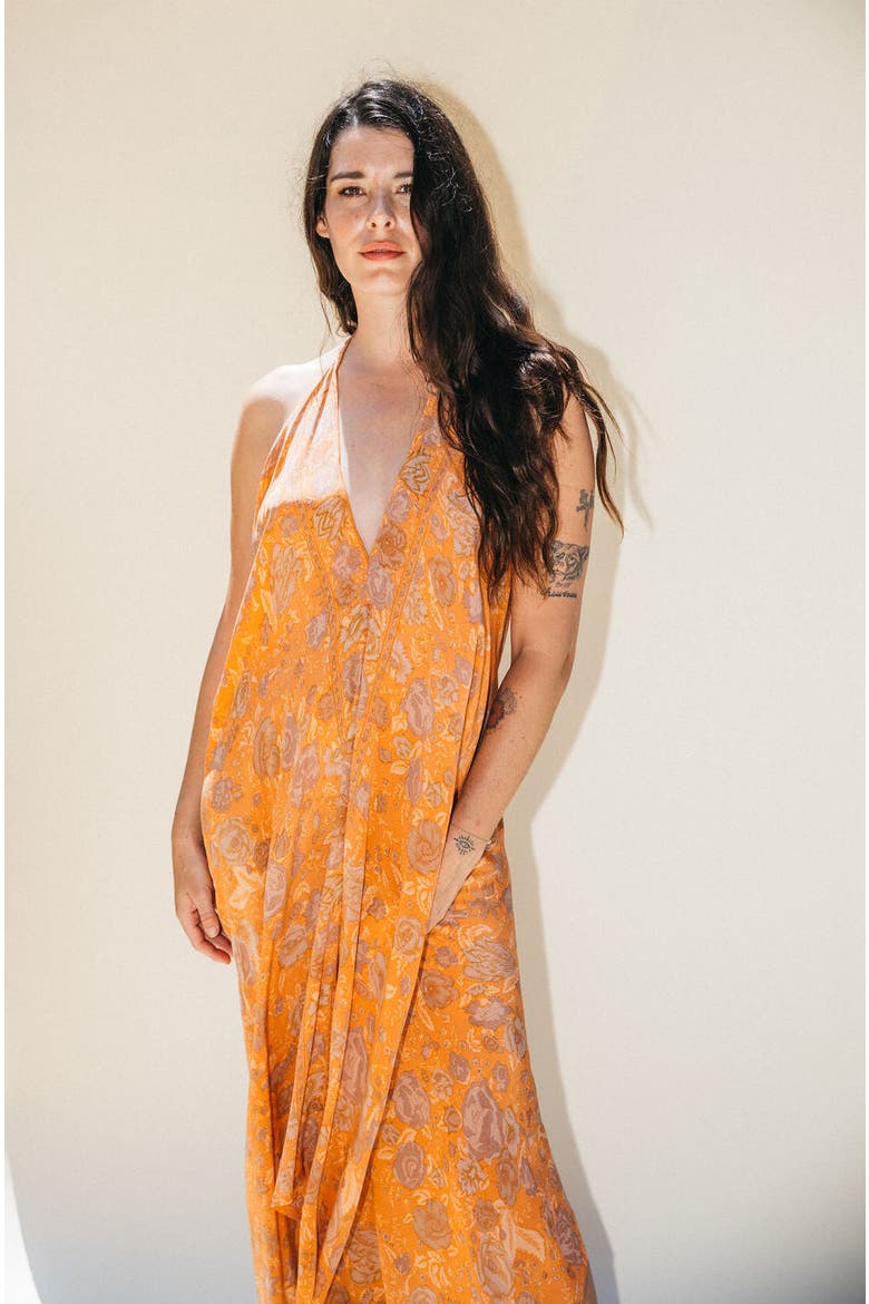 Classic Silk Dress Dago, Alternate, color, Orange