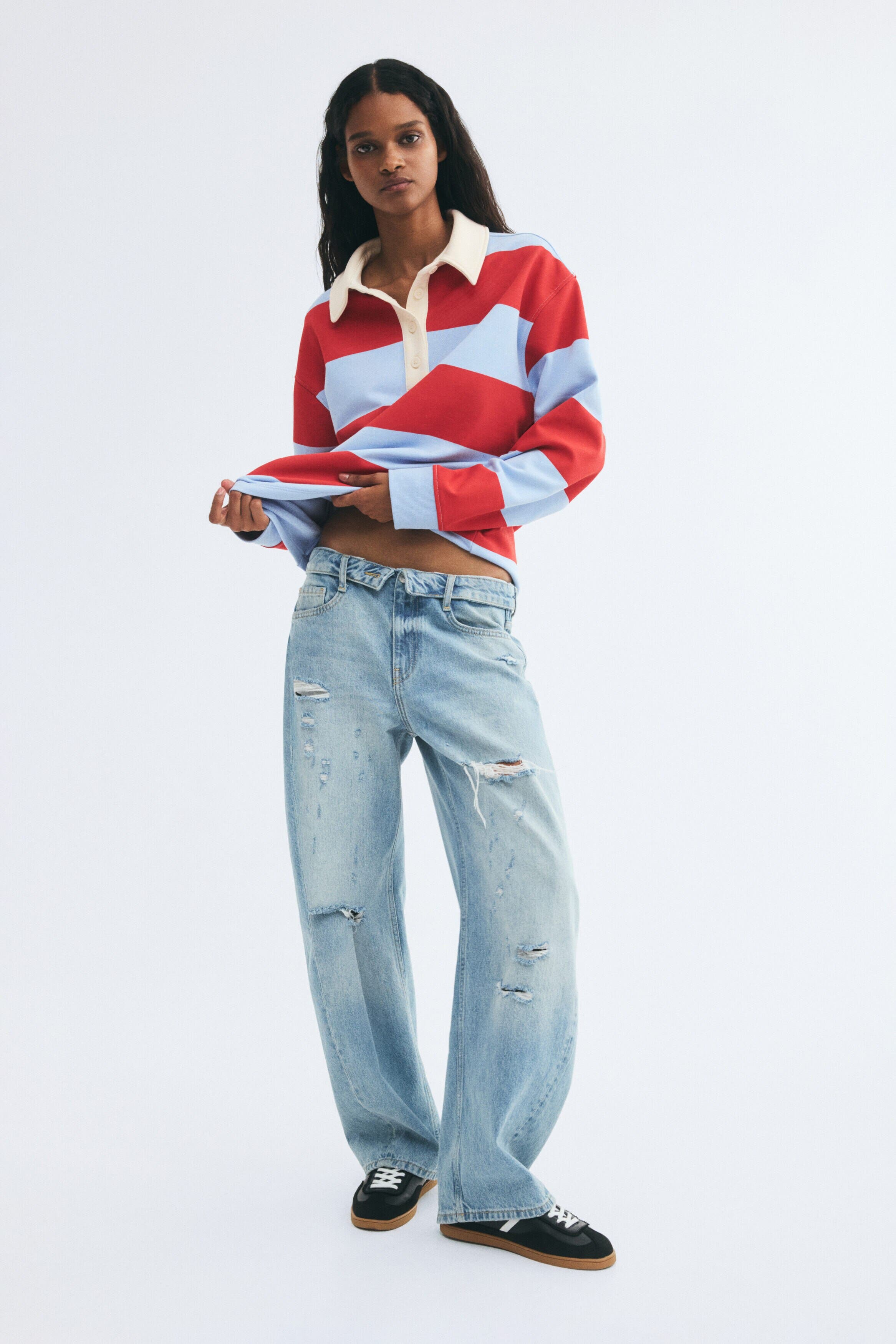 selected Light blue/striped