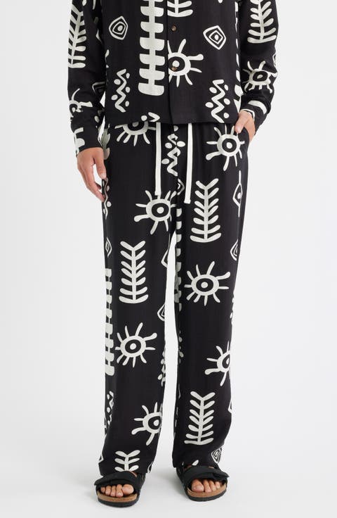 Mason Abstract Print Drawstring Pants